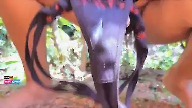 Desi bhabi pissing outdoor