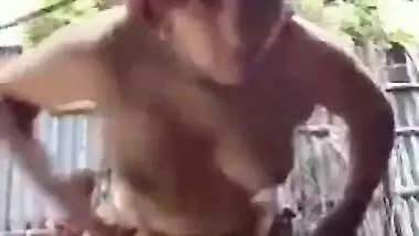 Beautiful Village Girl Bathing
