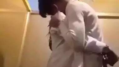 Desi college girl having fun in bathroom