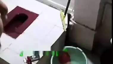 Desi Aunty Captured in bathroom