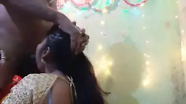 Desi horny Bhabhi giving blowjob