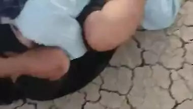 Mature Desi Randi sex with 2 guys in the outdoors