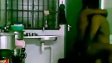 Sexy couple hardcore sex in the kitchen