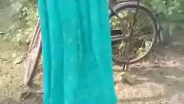 Dehati girl captured topless after sex