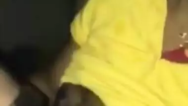 Desi office girl sucking cock and boobs licking by boss