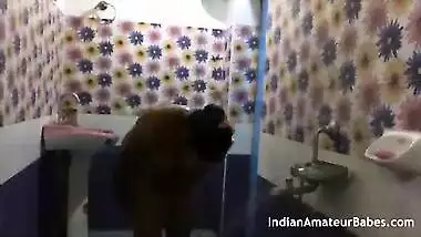 Indian wife fuck with friend absence of her husband in shower