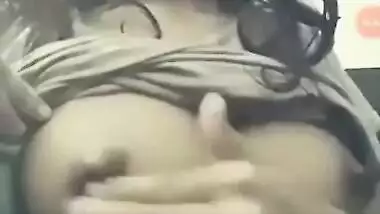 CUte GF showing cute boobs