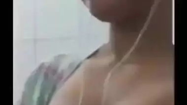 Beautiful girl showing